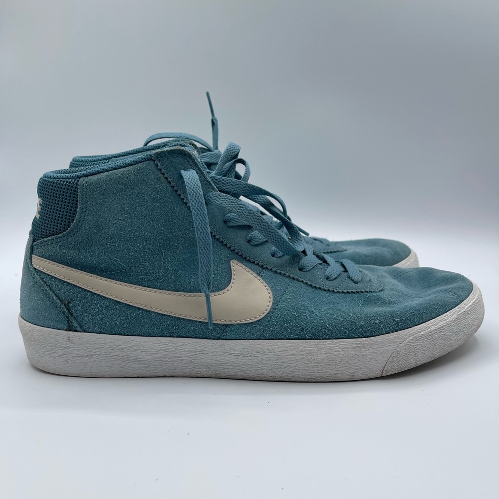 Nike SB Bruin Hi WomenSize 12.5 Shoes Sneaker DR0126 400 Noise Aqua Summit White